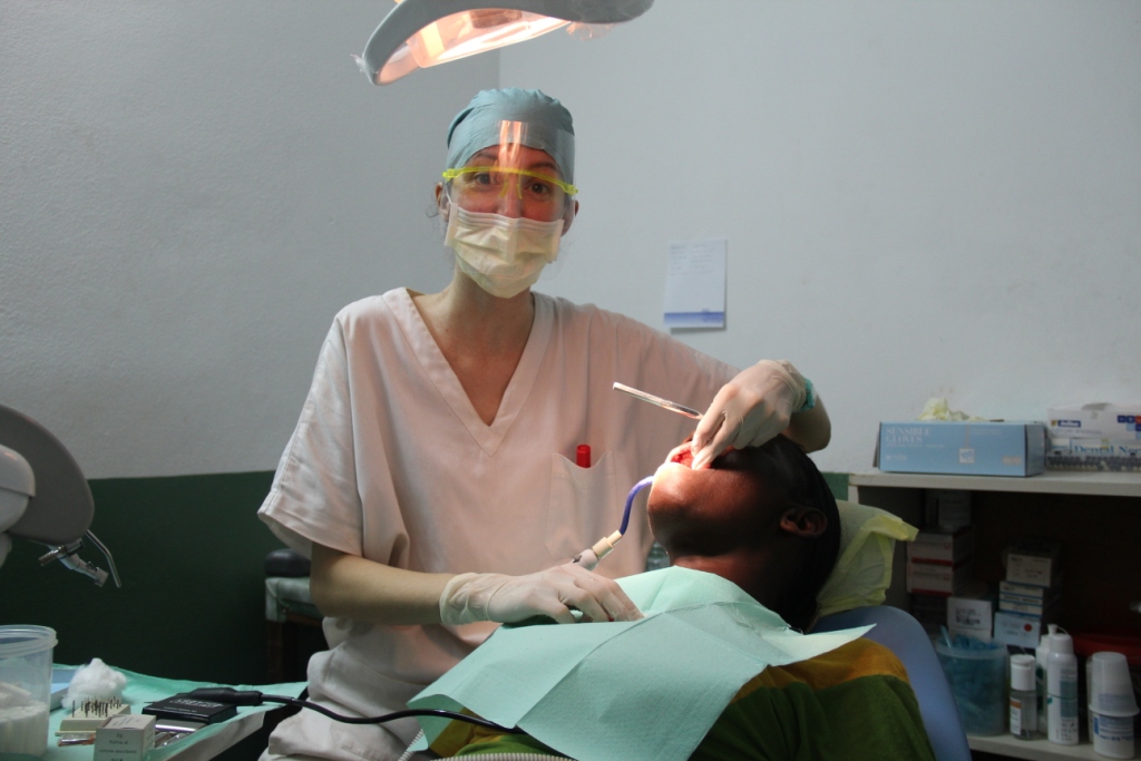 dentist on work